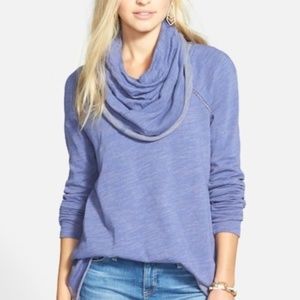 Free People Beach Purple Cocoon Cowl neck pullover